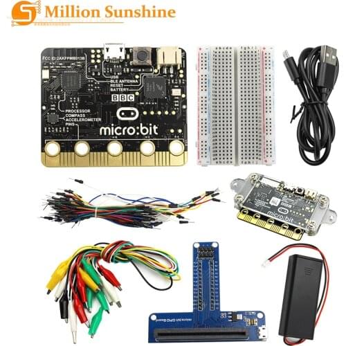 BBC micro bit board Micro:bit Starter Kit ,Microbit Board case+Alligator Clips +expanding board Used for Teaching DIY Beginners