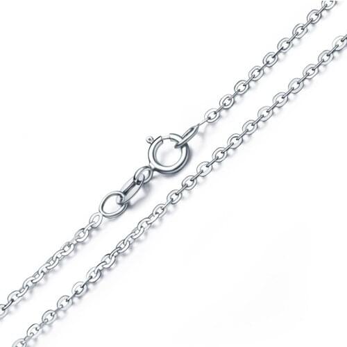 Utimtree 925 Sterling Silver Link Chain Necklaces for Women Girls Lobster Clasp Collares 16-24inches 1MM