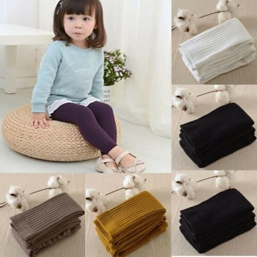 Baby Kid Tights Childrens Printing Solid Toddler Classic Tights Girls Cute Autumn Winter Girls Tight 0-5 Years Baby Girl Tight