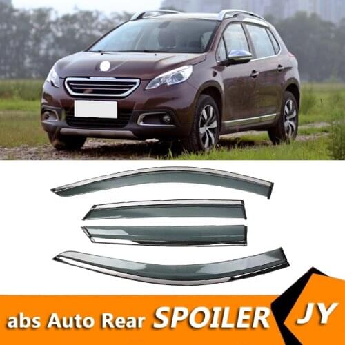 For Peugeot 2008 2014-2016 Window Visor Vent Shades Sun Rain Deflector Guard For Peugeot 2008 Auto Accessories 4PCS/SET
