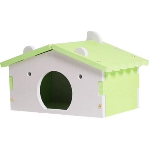 Hamster House Cages for Rat Mouse Funny Hamster Nest Villa Colorful Wooden Bed House
