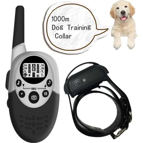 1000m M86 Electric Dog Training Collar Waterproof Rechargeable Remote Control Pet for All Size Shock Vibration Sound 40% OFF