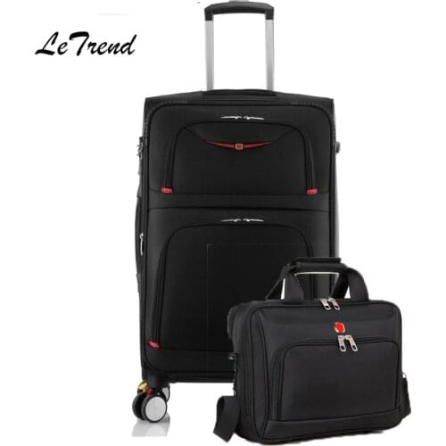 Letrend Rolling Luggage Set Spinner Multifunction Trolley Suitcases Wheel Travel Duffle Business Laptop bag Handbag Password box