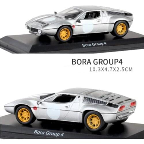 1:43 Scale Metal Alloy Classic bora Racing Rally Car Model Diecast Vehicles Toys F Collection Display with Transparent cover