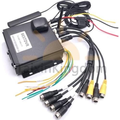 Real time monitoring and playback of ahd 1080p 3G 4G GPS WiFi 8CH dual SD card mdvr remote positioning platform