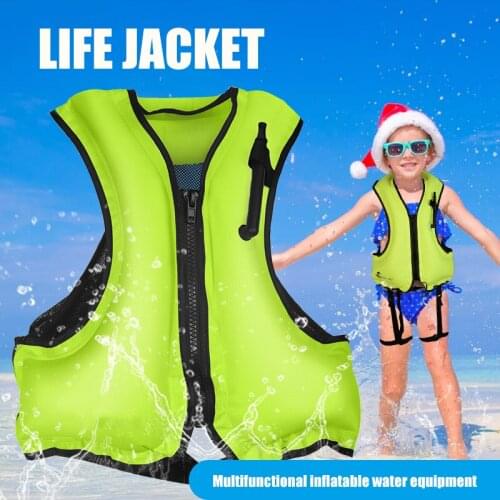 Inflatable Life Jackets Buoyancy Vest Surfing Rafting Swimming Children Adult Auxiliary Supplies XR-Hot