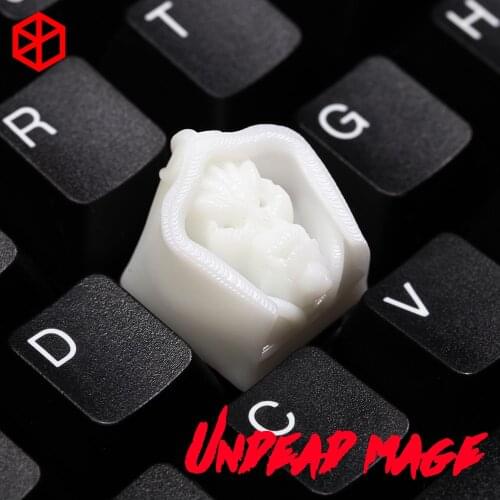 Novelty Shine Through Keycaps 3d printed print printing pla Death mage custom mechanical keyboards Cherry MX compatible