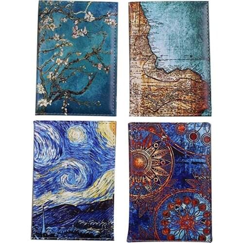 Flower Passport Cover Wallet Bag Travel Accessories Women Men PU Leather ID Address Holder Portable Boarding Card Cover