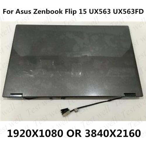Original 15.6'' 4K UHD 3840X2160 OR FHD 1920X1080 the top of laptop for Asus Zenbook Flip 15 UX563FD UX563 LCD screen assembly