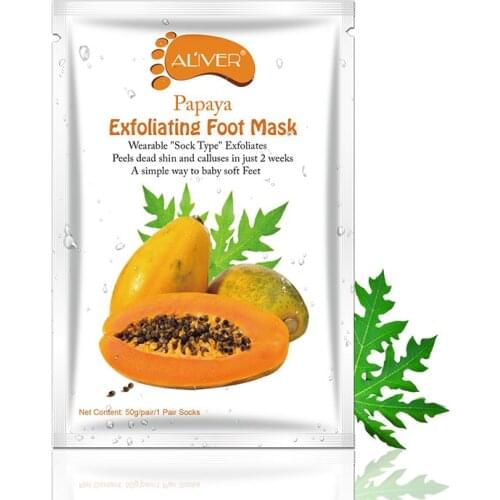 Papaya Exfoliating Foot Mask Remove Dead Skin Smooth For Feet Skin Care 2018 New