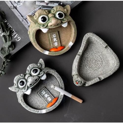 Creative Resin Smoke Cigarette Ash Tray Crafts Decoration Portable Ashtray Home Outdoor Office Car Boyfriend Gift Home Decor