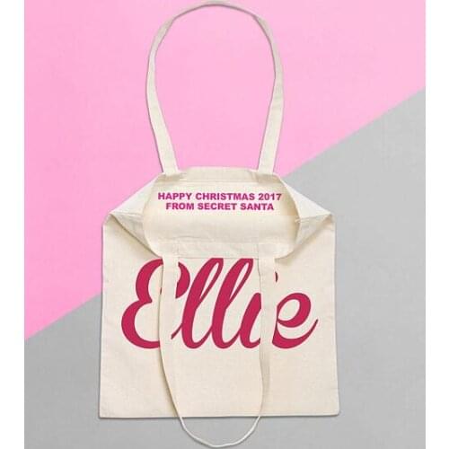 Personalized name glitter Childrens Trick or Treat tote bags for Halloween New Year Christmas Party gift Bags