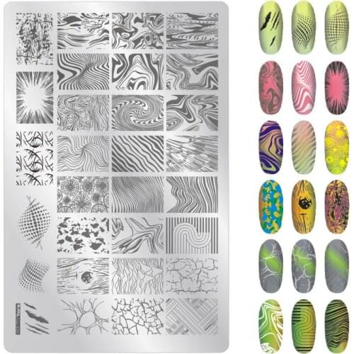 01-34 ZJoy Nail Art Stamping Image Placas 1 Pcs PLUS01-034 Nail Art Stamping Plate Stamp Template Image Plates 9.5x14.5 ,HTY6767