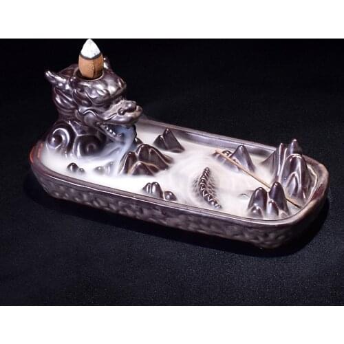 Incense Burner Holder Candle Holders Gothic Decor Home Studio Waterfall Incense Burner Home Decoration Backflow Incense Burner