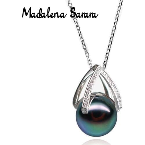 MADALENA SARARA Saltwater Pearl Pendant 18K Gold Tower Style Pendant Women Necklace High Quality