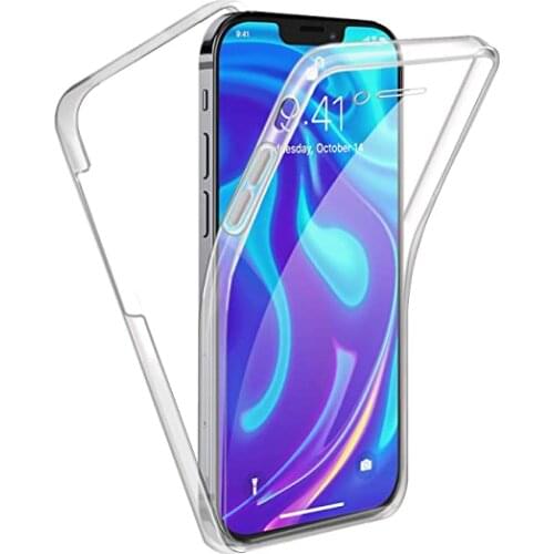 360 Full Body Case for iPhone 12 11 Pro XR XS Max 8 7 6 Plus 5S SE 2020 Double Side Silicone TPU Funda Transparent Protect Cover