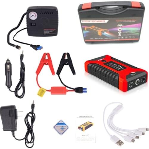 Car Jump Starter Starting Device Battery Power Bank 600A Jumpstarter Auto Buster Emergency Booster Charger Jump Start with Bump