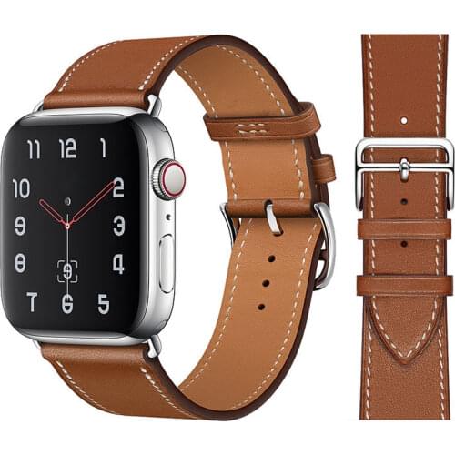 100% Genuine Leather strap For Apple watch band 44mm 40mm 38mm 42mm iWatch bracelet watch band for Applewatch series 5 4 3 se 6