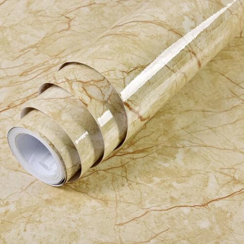 Modern Style Self-Adhesive Contact Paper Kitchen Stickers Solid Color Home Decorative Marble Wallpapers Bedroom Furniture