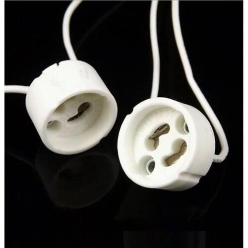 GU10 LED Socket Halogen Lamp Bulb Holder Wire Connector base Plug Converter X100