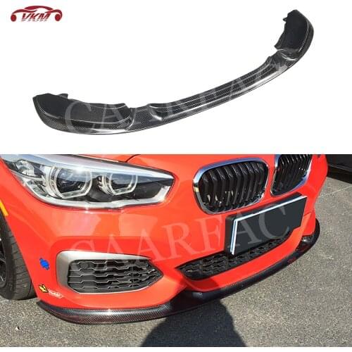 Carbon Fiber / FRP 3D Style Front Bumper Lip Aprons Spoiler For BMW 1 Series F20 M Sport M135i Hatchback 2016-2018