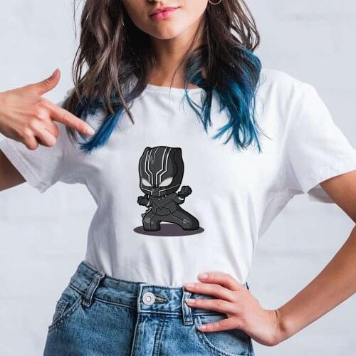 Black Panther Women T Shirt Hip Hop Fashion Graphic Female Tops Tees Marvel Tee Shirt Dropship Female Clothes