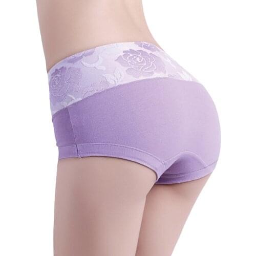 ZJX High Waist Women Panties Soft Cotton Seamless Lovely Print WomenS Underwear Breathable Ladies Underwear Plus Size 4XL