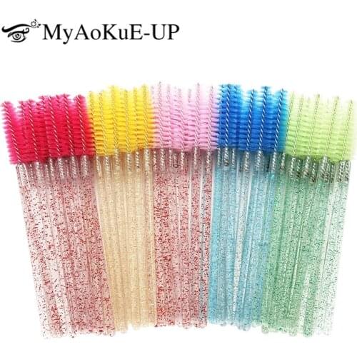 1000pcs New Arrivals Eyelash Brushes Soft Head For Eyelashes Eyebrow Applicator Mascara Wand Microbrush brushes Makeup Brushes