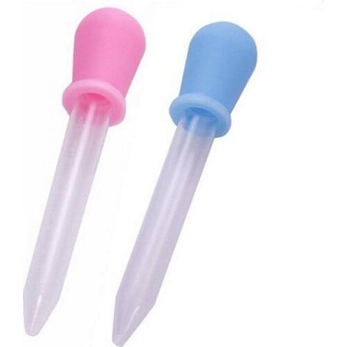 5ML Hot Sale Dropper Burette for Baby Feeding Utensils Clear Plastic Pipette Feed Liquid Food Medicine 2 Colors