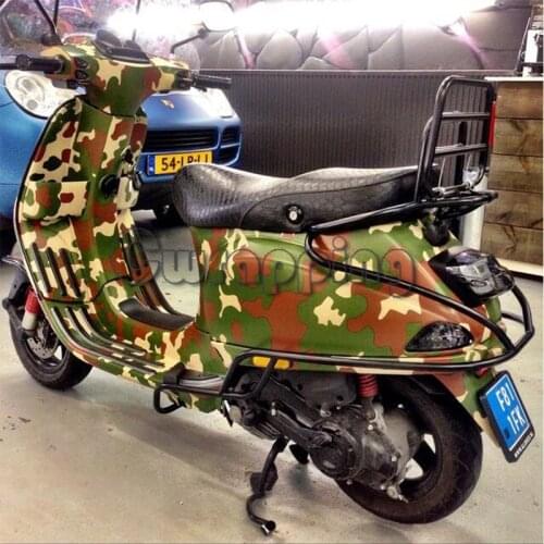 50cm x 2m/3m/5m Green Military Style Printed Camo Vinyl Car Wrapping Forest Camouflage Film Sheet for Motor Scooter HOOD ROOF