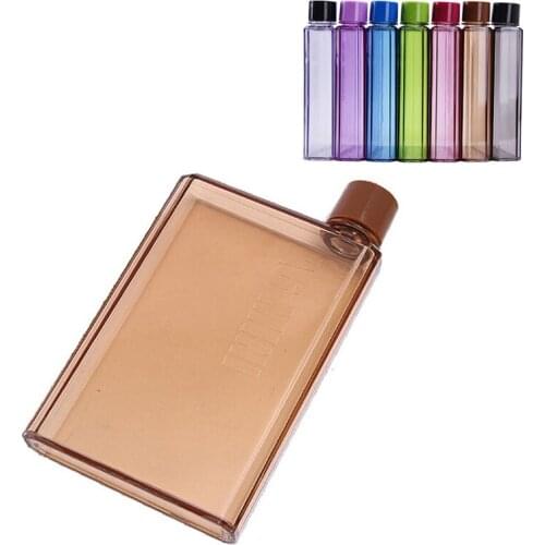 Notebook Bottle A5 Paper Cup Bottle Flat Water Bottle Clear Book Portable Paper Pad Water Bottle Flat Drinks Kettle