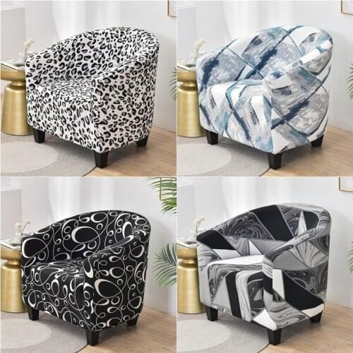 Geometric Armchair Couch Cover Stretch Single Seat Sofa Covers Elastic Bath Tub Club Chair Slipcover Cover Furniture Protector