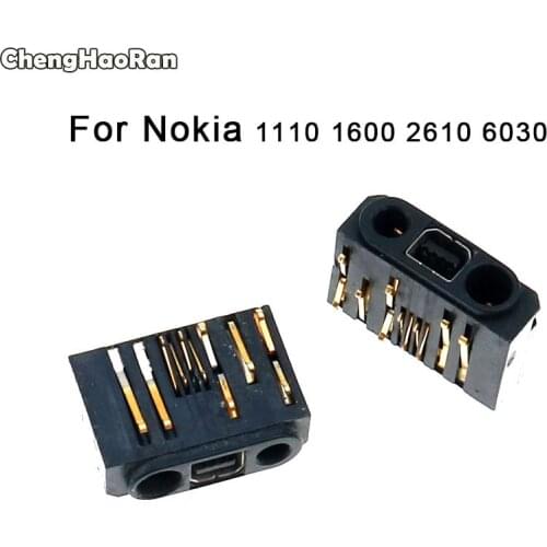 ChengHaoRan 2pcs For Nokia 1110 1600 2610 6030 USB Charging Charger Connector Port Dock Port, Earphone Jack/Headphone Jack