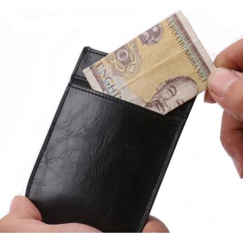 Wholesale New Credit Card Holder Fashion PU Leather Card Holder With RFID Card Case Drawing Type Mini Card Wallet Coin Pocket