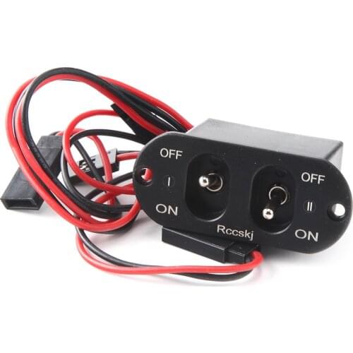 Rccskj RC Airplane Car Heavy Current Dual Charging Switch Fit FUTABA/ JR connector