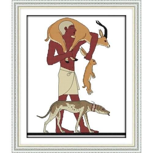 Egyptian 3 cross stitch kit aida 14ct 11ct count printed canvas stitches embroidery DIY handmade needlework