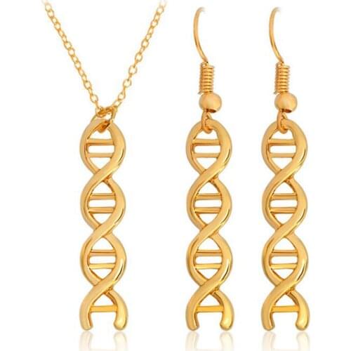 Chemical Molecule Necklace Biochemistry DNA Molecular helix Jewelry