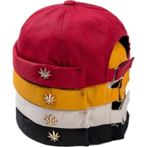 Cotton Brimless Docker Cap Adjustable Street Casual Lovers Visor-Less Sailor Skullcap Beanie Hat