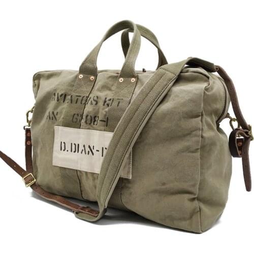 Canvas Letter Weekender Bag Travel Men Designer Duffle Bag High Quality Crossbody Bag Vintage Retro Shoulder Bag