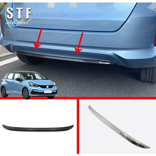 ABS Rear Bumper Cover Trim Molding Garnish Styling Strips Stickers Accessories For Honda Fit Jazz MK4 2020 2021