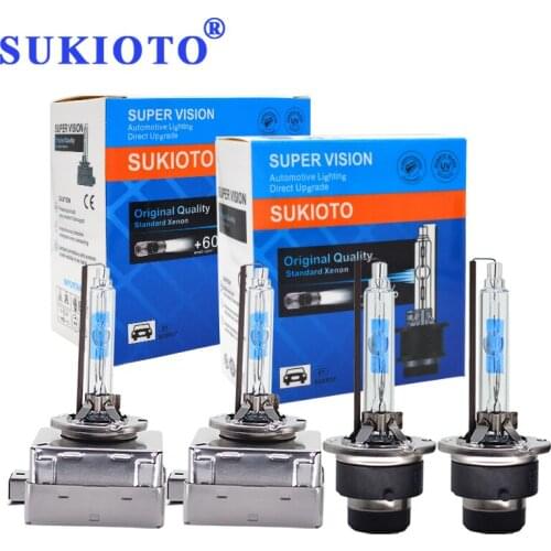 SUKIOTO 2PCS 55W D1S D3S Car Light Bulb Auto Headlamp 35W D2S D4S HID Lamps 5500K Super Fast Bright D1 D2 D3 D4 Xenon Bulbs