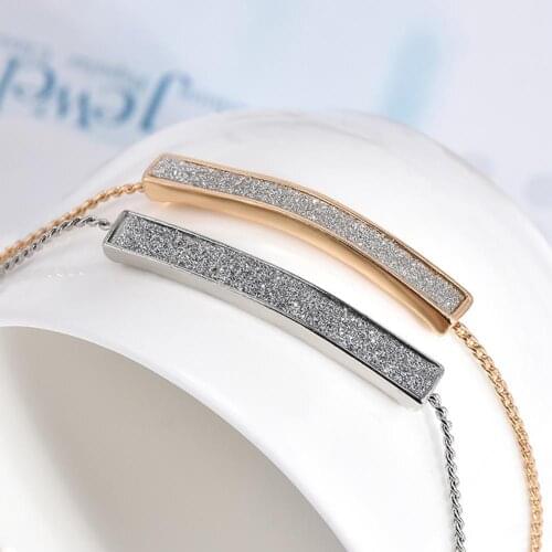 Minimalist Rhinestone Pave Bar Slider Bracelet Cuff Bangle Women Party Jewelry