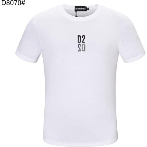 DSQ PHANTOM TURTLE Mens Short Sleeve Logo Series Graphic T-Shirt Men Fashion Print Cotton Tees Breathable Quality Tops D80701