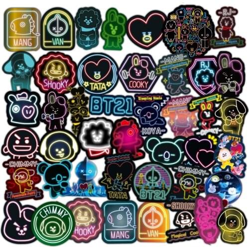 A-C 50Pcs Cartoon Q Version Korean Combination Mens Team Sticker For Computer Guitar Refrigerator Suitcase Sticker