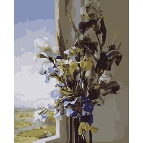 ROYALDREAM Chrysanthemum bouquet Abstract Painting Diy Digital Painting By Numbers Modern Wall Art Picture For Home Wall Artwork