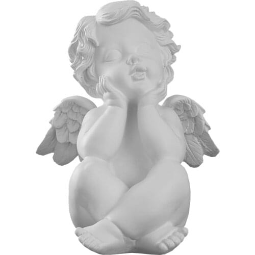 Nordic Plaster Angel Statue Small Cute Statue Figure Creative White Greek Ornaments Decoracion Casa Sculpture Decoration AC50DX