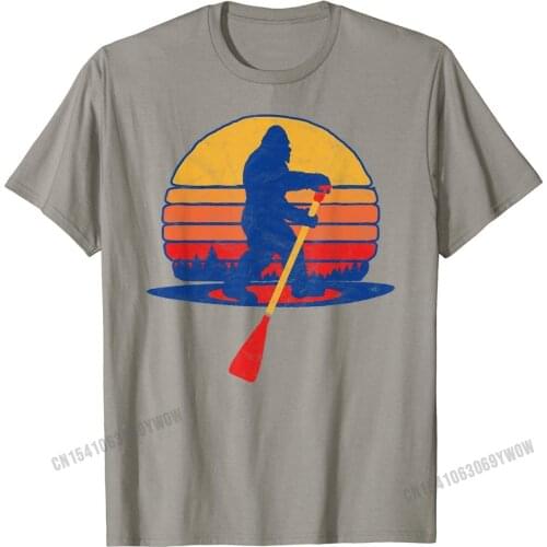 Retro Stand Up Paddle Board SUP Bigfoot Funny Vintage T-Shirt Company Printed Top T-shirts Cotton T Shirt for Men 3D Printed