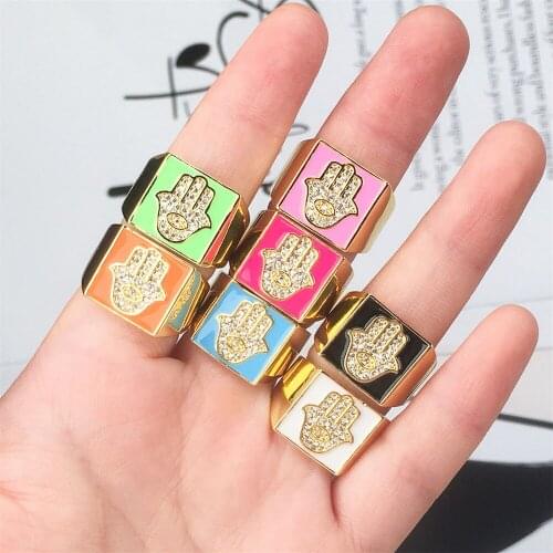 2021 New Fatimas Hand Ring Teen Girls Matching Rings for Women Anillos Jewelry Sets Bague Femme Adjustable Ringen Fashion