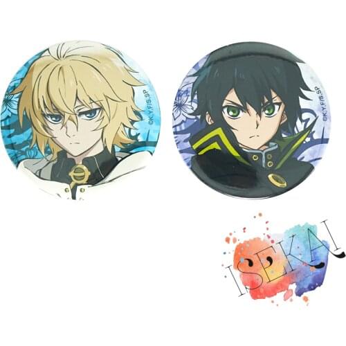 Seraph of the End Anime Badge Owari no Seraph Mikaela Hyakuya Yuichiro Hyakuya Metal Badge Brooch Pins