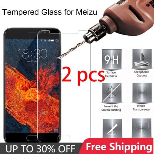 2 pcs! Tempered Glass Phone Protective Glass for Meizu Pro 7 6 Plus 5 Phone Screen Protector on Meizu 16 Plus 15 Lite